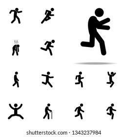 away, escape icon. Walking, Running People icons universal set for web and mobile