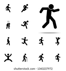 away, run icon. Walking, Running People icons universal set for web and mobile