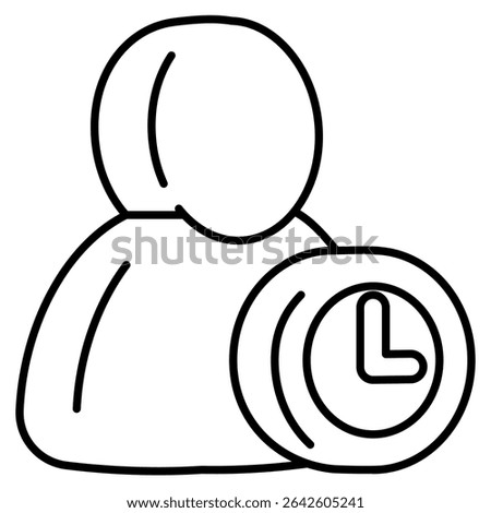 Away Status 3d icon vector style for communication user interface Line style.