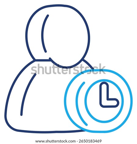 Away Status 3d icon vector style for communication user interface Dual Line style.