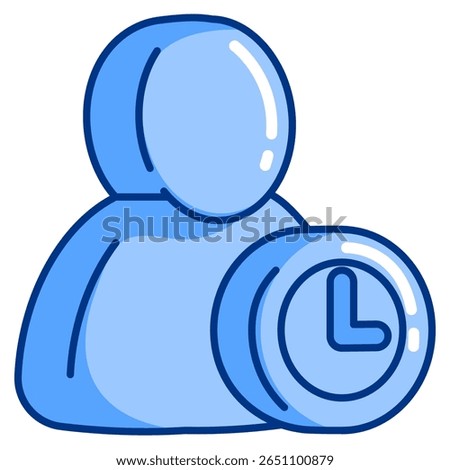 Away Status 3d icon vector style for communication user interface Blue style.