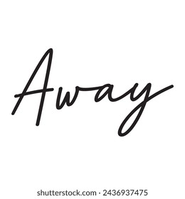 away text on white background.