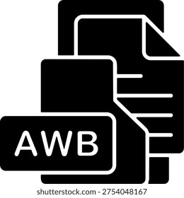 AWB File Format Folder Icon Design Symbol