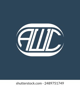 AWC abstract monogram logo design. AWC monogram unique modern flat abstract letter logo design.