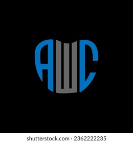 AWC letter logo creative design. AWC unique design.
