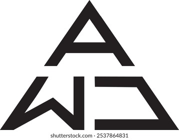AWC Triangle design de logotipo, ícone, símbolo, arquivo de vetor 