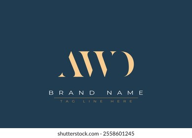 AWD abstract letter logo design. This logo is designed by three abstract letters.