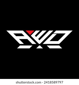 Diseño vectorial de la letra AWD, logotipo AWD simple y moderno. Diseño de alfabetos lujosos AWD  