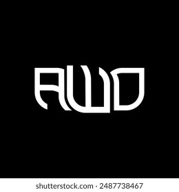 AWD logo design, AWD simple and modern logo. AWD luxurious alphabet design  