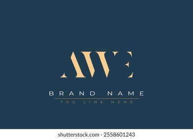 AWE abstract letter logo design. This logo is designed by three abstract letters.