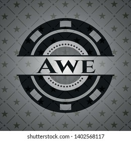 Awe black badge. Vector Illustration. Detailed.