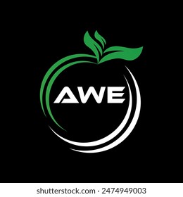 Diseño del logotipo de la letra AWE. AWE Logo monograma simple y moderno. Diseño de Vector de alfabeto Abstractas AWE.
