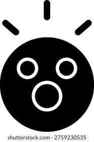 Awe Line Icon Vector Design