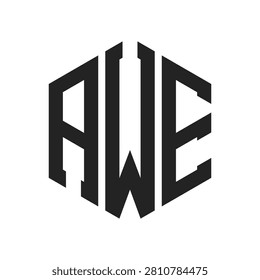 AWE Logo Design. Initial Letter AWE Monogram Logo using Hexagon shape