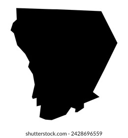 Mapa del estado de Aweil East, división administrativa de Sudán del Sur. Ilustración vectorial.