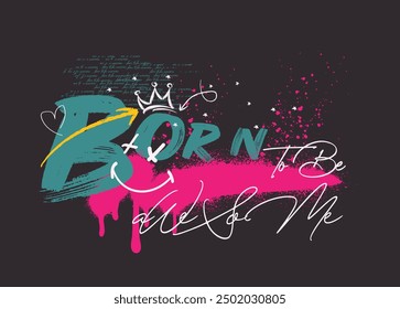 Awesom lettering slogan. urban graffiti print, urban typography slogan, graphic motivation quotes. hand drawn unique typography for greeting cards, prints Tee, posters .eps8