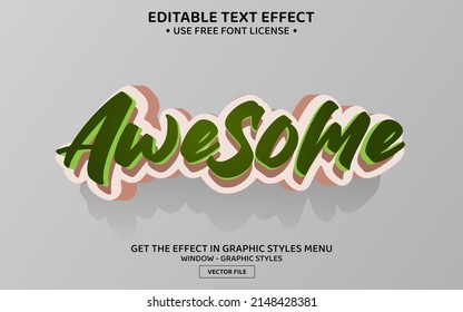 Awesome 3D editable text effect template