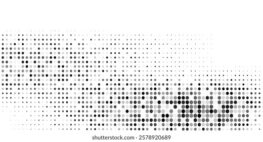 Awesome abstract background of silver varied circles. Silver dot confetti.