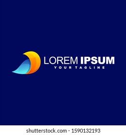 awesome abstract bird logo design