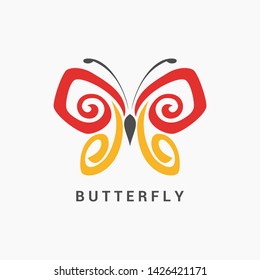 Awesome Abstract Butterfly logo template for beauty, fashion, women