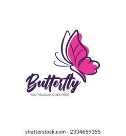 Awesome Abstract Butterfly logo template for beauty, fashion, women