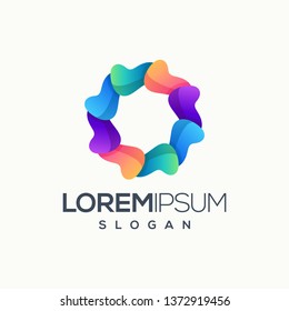 awesome abstract circle logo design vector illustration ready to use