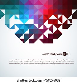Awesome abstract geometric background with colorful  triangles