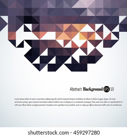 Awesome abstract geometric background with colorful  triangles