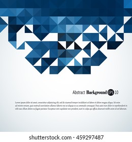 Awesome abstract geometric background with colorful  triangles