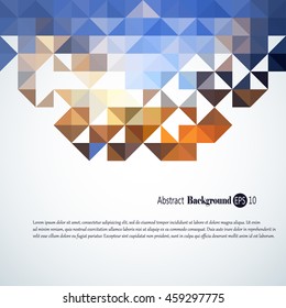 Awesome abstract geometric background with colorful  triangles
