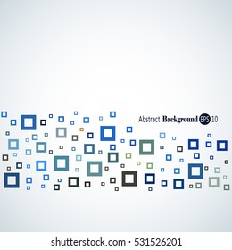 Awesome abstract geometric background with different squares and plenty space for text