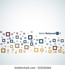 Awesome abstract geometric background with different squares and plenty space for text