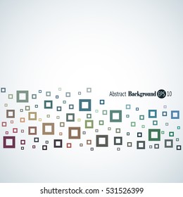 Awesome abstract geometric background with different squares and plenty space for text