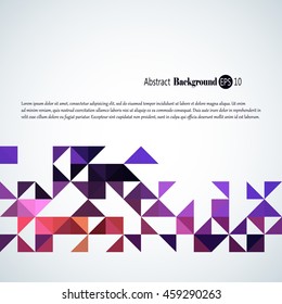 Awesome abstract geometric background withcolorful  triangles