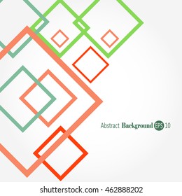 Awesome abstract geometric shape background with squares