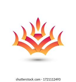 Impresionantes Alas de Flor Gradiente Abstracto Compañía Modelo de Vector de Diseño con Logotipo Moderno Premium