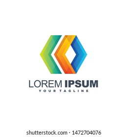 awesome abstract gradient logo design