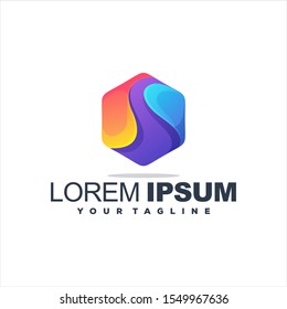 awesome abstract gradient logo design
