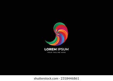 Awesome abstract gradient logo illustration
