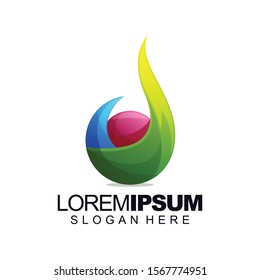 awesome abstract logo design vector