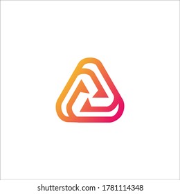 Awesome abstract logo of a triangle or letter A logo, this logo is great for various purposes.