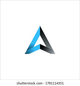 Awesome abstract logo of a triangle or letter A logo, this logo is great for various purposes.