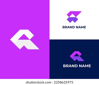 Impresionante logo abstracto de un triángulo o letra A