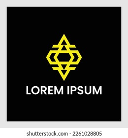 Impresionante logo abstracto de un triángulo o de la letra A, este logotipo es genial para varios propósitos.