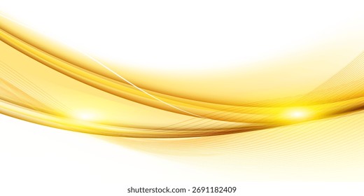 Awesome Abstract Yellow Wave Design