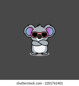 AWESOME ALONE COOL KOALA VECTOR ILLUSTRATOR Print for t-shirt and other used