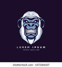 awesome angry monkey logo design