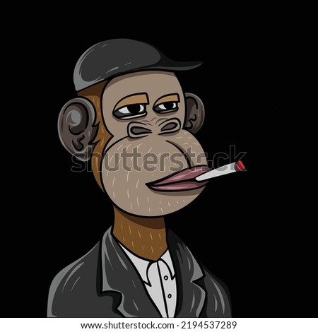 awesome ape nft style smoking