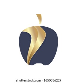 awesome apple logo color gold