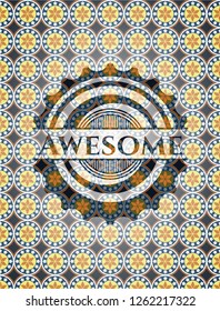 Awesome arabic emblem. Arabesque decoration.
